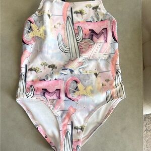 MOLO Swim - Neve girls swimsuit in signs print